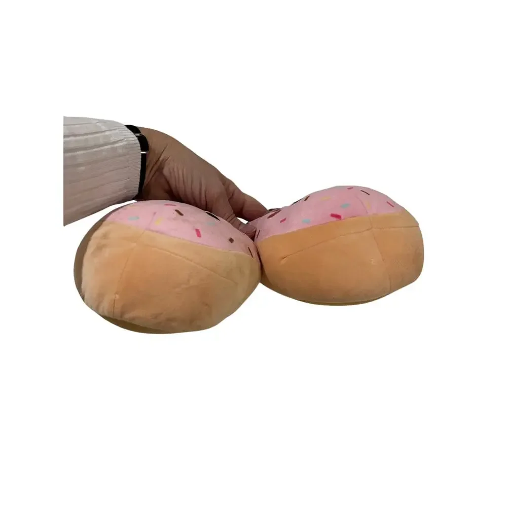 Squishmallows pink sprinkle dognut slippers nwot 2/3 size